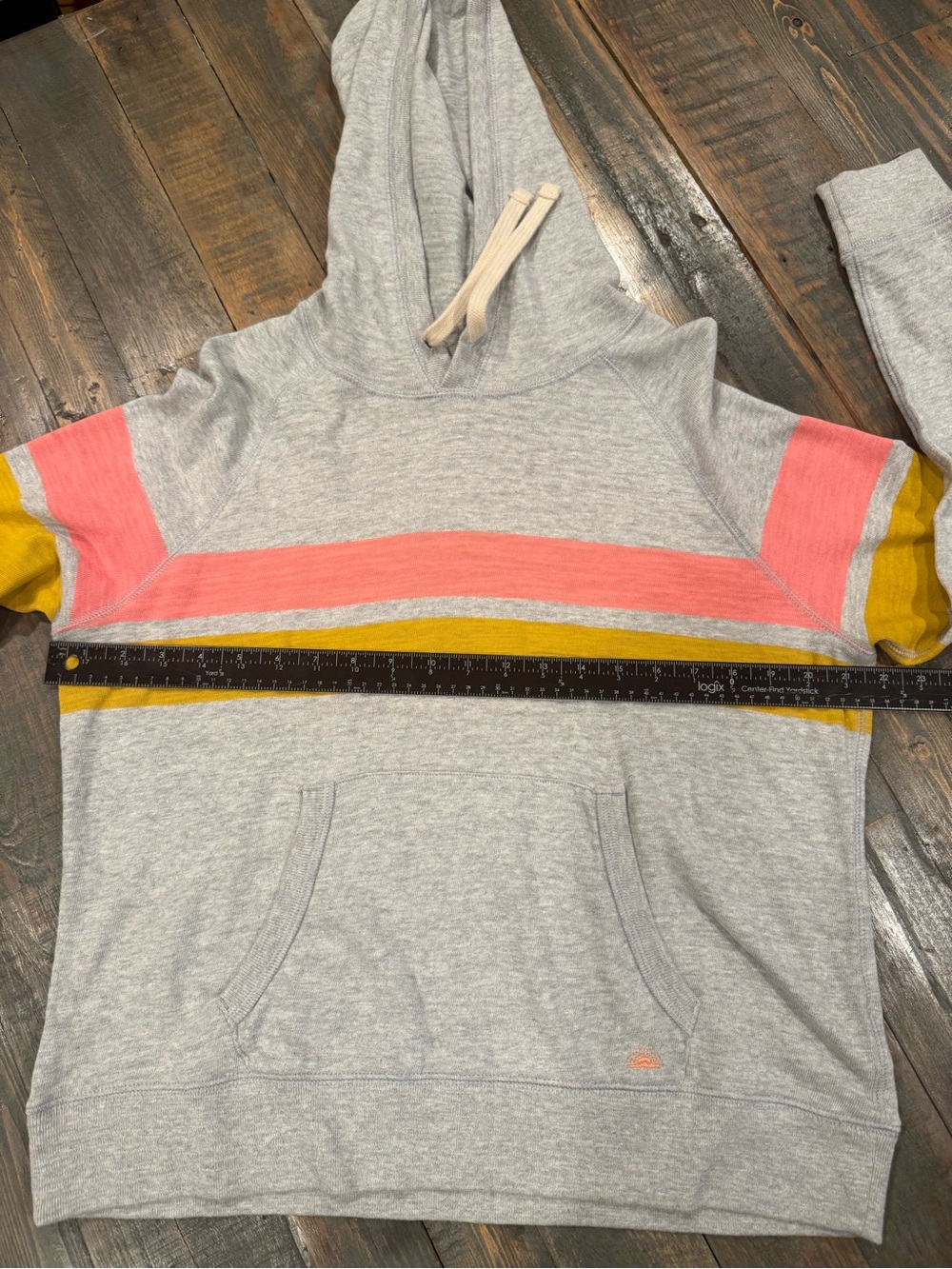 Faherty Sunwashed Stripe Hoodie Sz Small 100% Organic Cotton